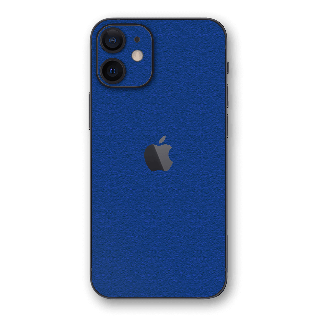 iPhone 12 LUXURIA Admiral Blue Textured Skin - Premium Protective Skin Wrap Sticker Decal Cover by QSKINZ | Qskinz.com