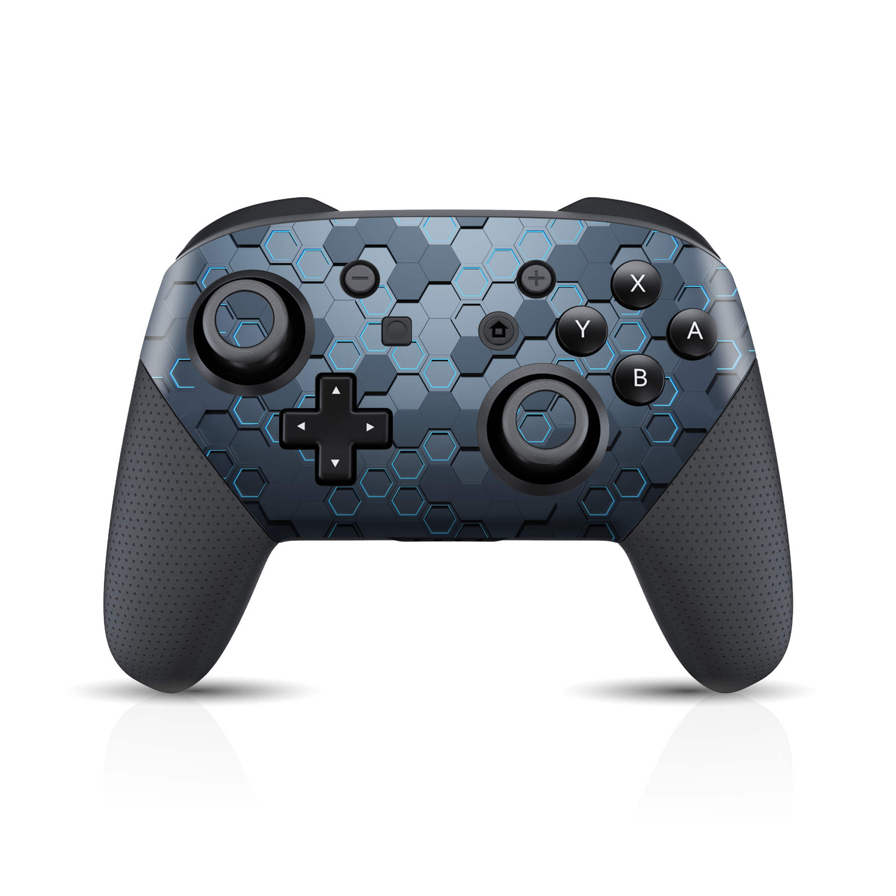 QSKINZ Signature Blue Hexagon Controller Skin for Nintendo Switch Pro