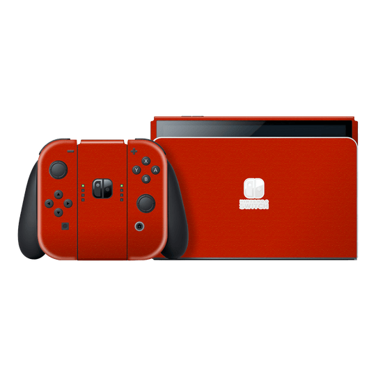 Nintendo Switch OLED Luxuria Red Cherry Juice 3D Textured Skin Wrap Sticker Decal Cover Protector by EasySkinz | EasySkinz.com