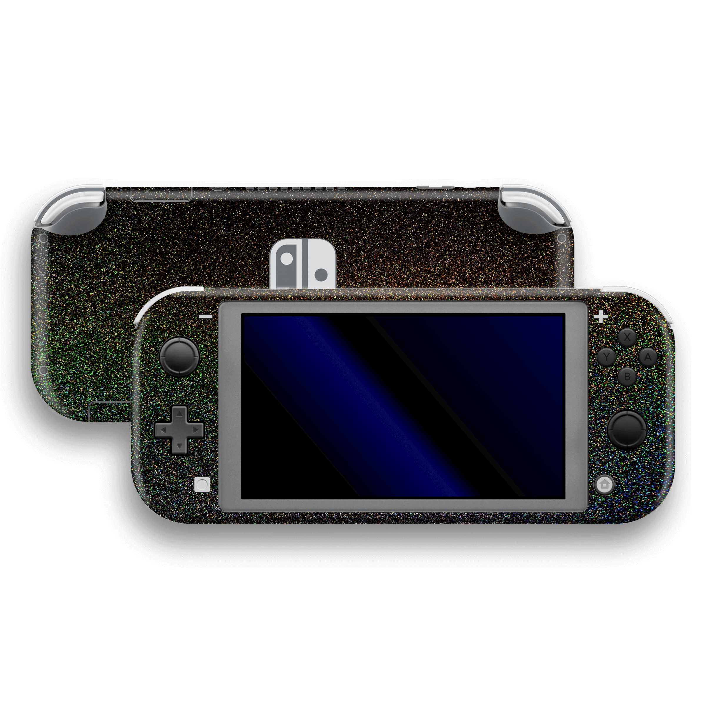 Nintendo Switch LITE Glossy GALAXY Black Milky Way Rainbow Sparkling Metallic Skin Wrap Sticker Decal Cover Protector by EasySkinz