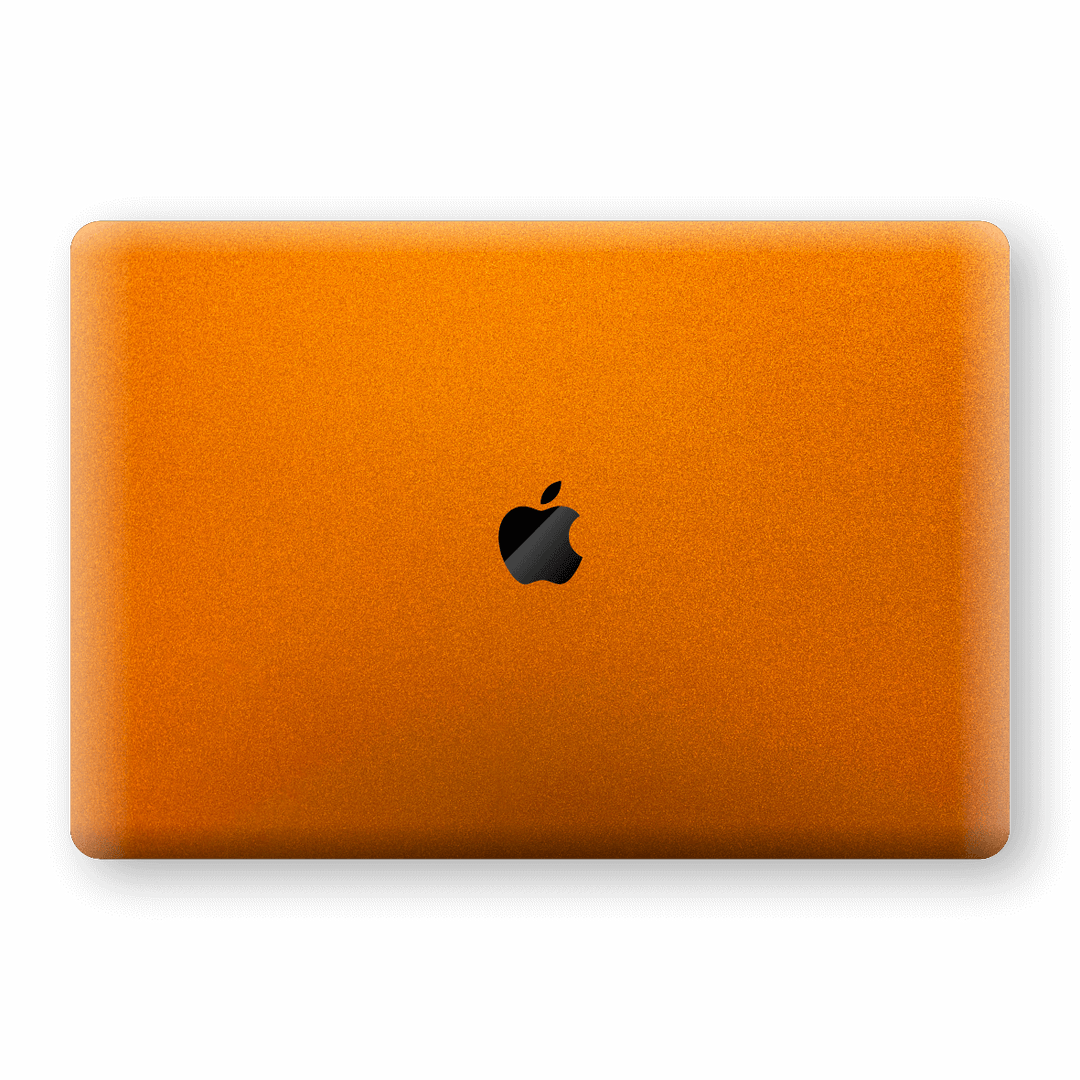 MacBook Air 13" (2018-2019) Fiery Orange Tuning Metallic Glossy Gloss Finish Skin Wrap Sticker Decal Cover Protector by EasySkinz