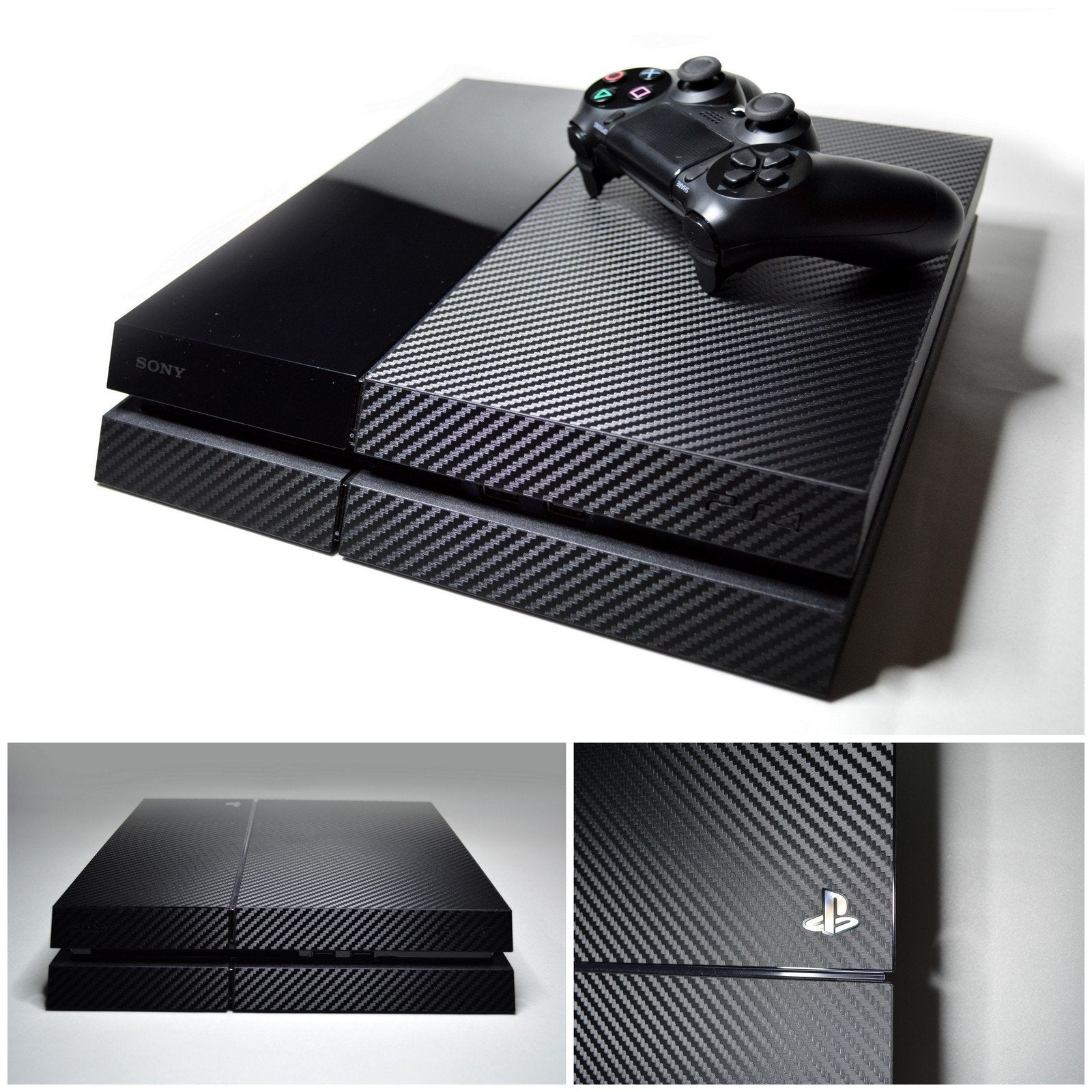 Playstation 4 3D Textured CARBON Fibre Wrap Decal Skin