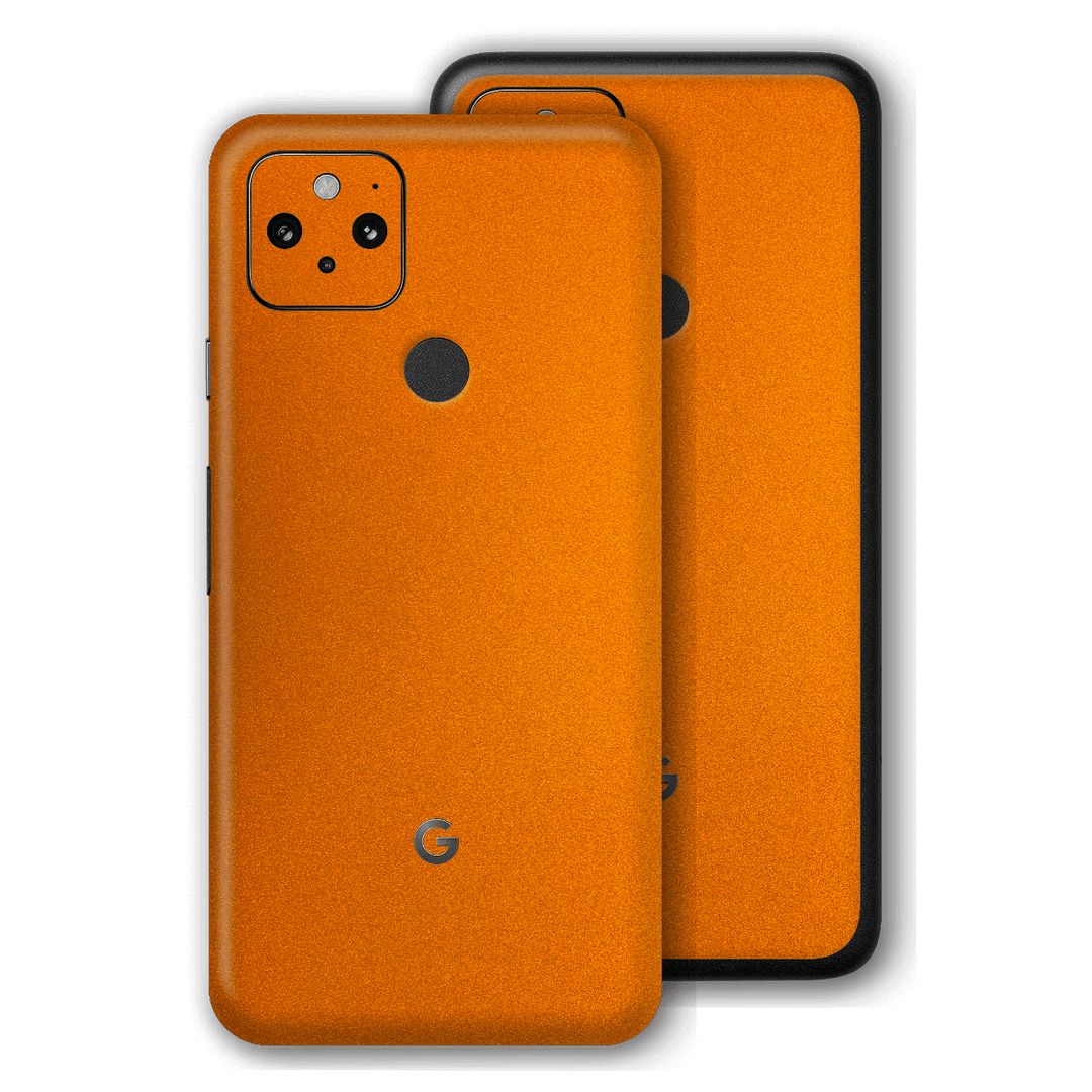 Pixel 5 Fiery Orange Tuning Metallic Skin, Wrap, Decal, Protector, Cover by EasySkinz | EasySkinz.com