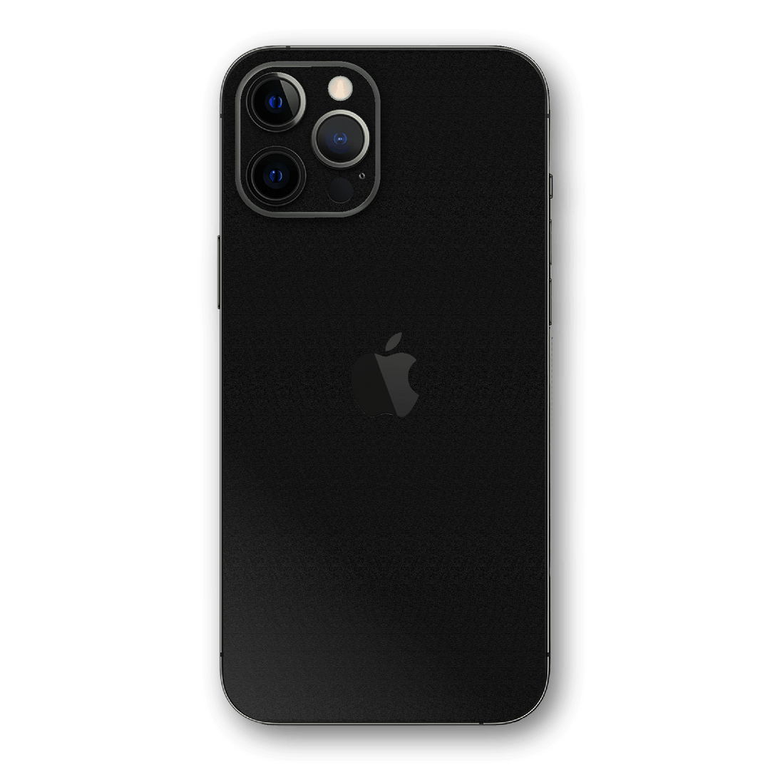 iPhone 12 PRO LUXURIA Raven Black Textured Skin - Premium Protective Skin Wrap Sticker Decal Cover by QSKINZ | Qskinz.com