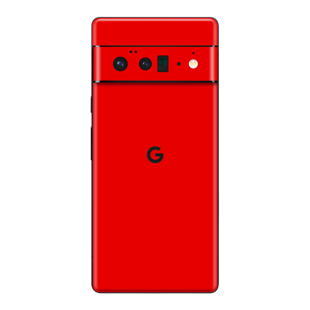 Google Pixel 6 Pro Gloss Glossy Bright Red Skin Wrap Sticker Decal Cover Protector by EasySkinz | EasySkinz.com