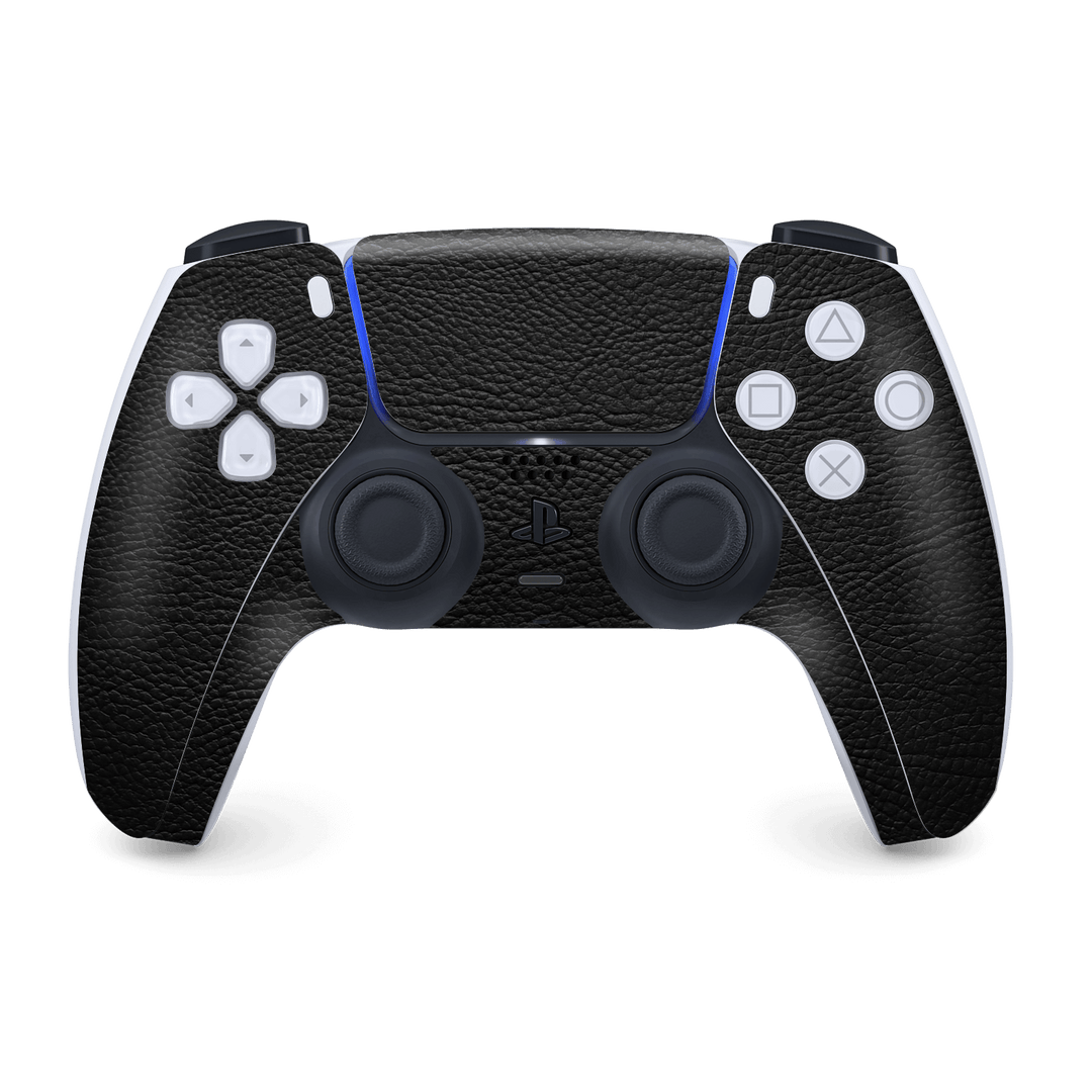 PS5 Playstation 5 DualSense Wireless Controller Skin - Luxuria Riders Black Leather Jacket 3D Textured Skin Wrap Decal Cover Protector by EasySkinz | EasySkinz.com