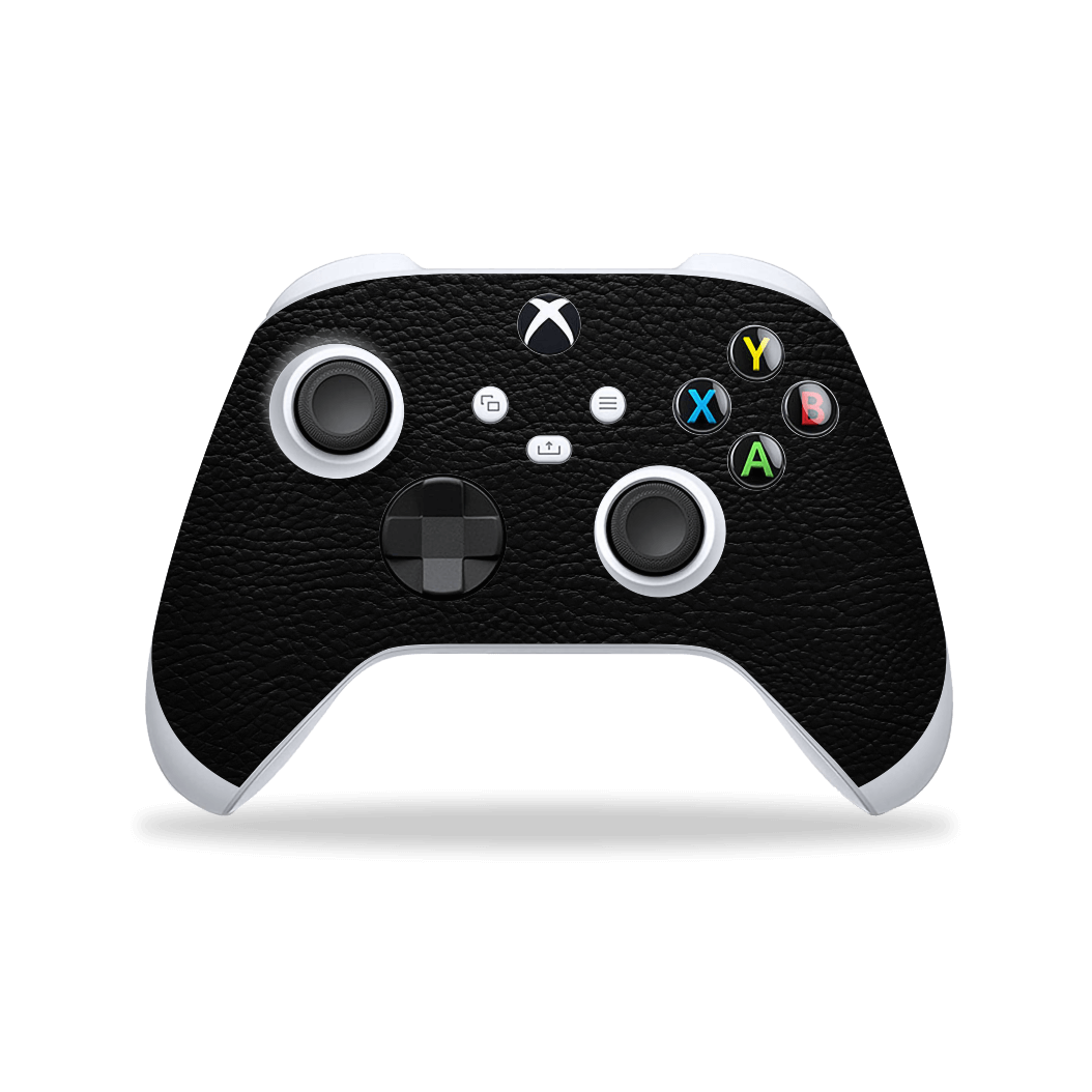 XBOX Series X CONTROLLER Skin - Luxuria Riders Black Leather Jacket 3D Textured Skin Wrap Decal Cover Protector by EasySkinz | EasySkinz.com