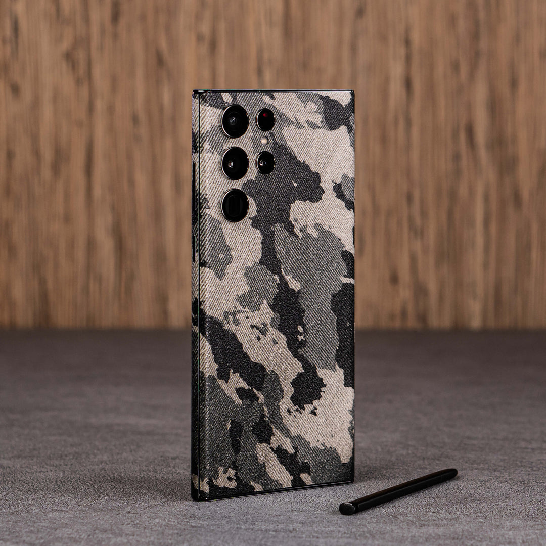 Samsung Galaxy S22 ULTRA Print Printed Custom Signature Hidden in the Forest Camouflage Pattern Skin Wrap Sticker Decal Cover Protector by EasySkinz | EasySkinz.com