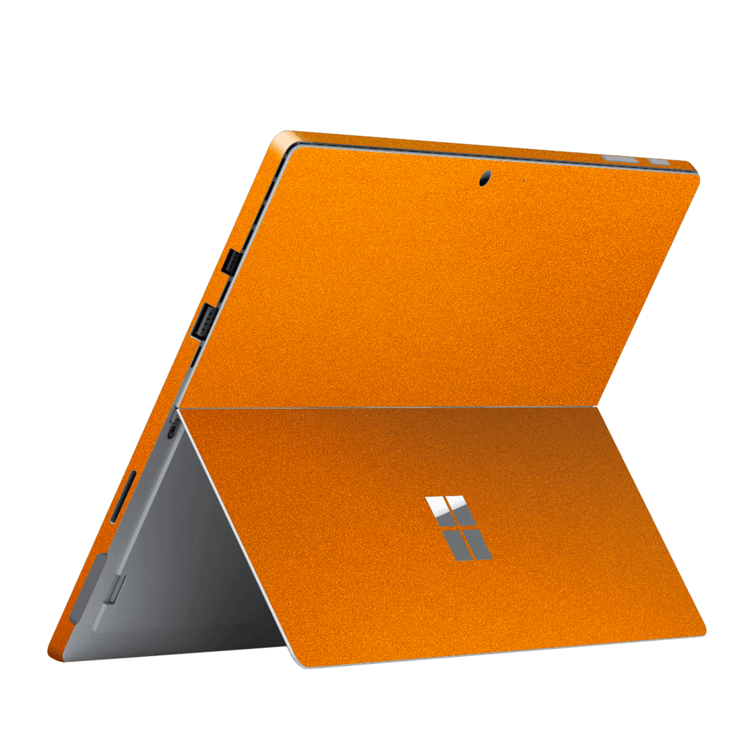 Microsoft Surface Pro 6 Glossy Fiery Orange Tuning Metallic Gloss Finish Skin Wrap Sticker Decal Cover Protector by EasySkinz