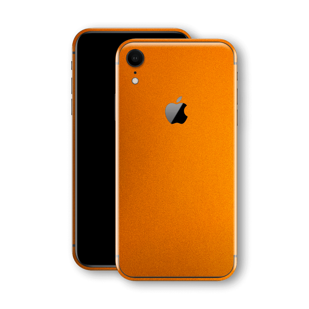 iPhone XR Fiery Orange Tuning Metallic Skin, Wrap, Decal, Protector, Cover by EasySkinz | EasySkinz.com