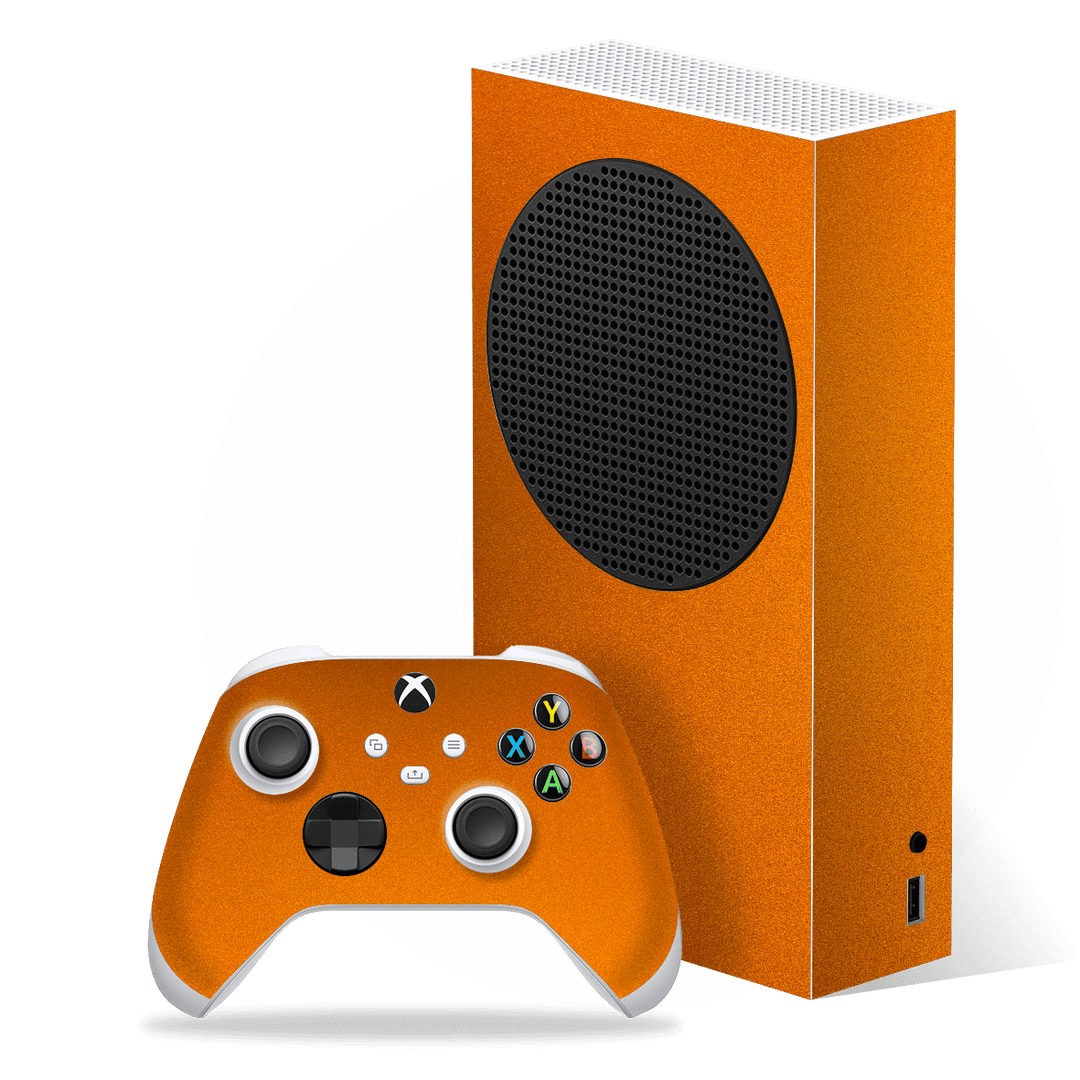 XBOX Series S (2020) Fiery Orange Tuning Gloss Finish Metallic Skin, Wrap, Decal, Protector, Cover by EasySkinz | EasySkinz.com