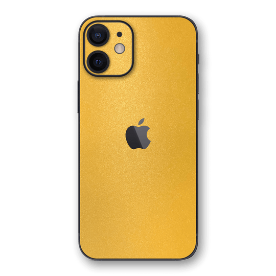 iPhone 12 YELLOW MATT Metallic Skin - Premium Protective Skin Wrap Sticker Decal Cover by QSKINZ | Qskinz.com