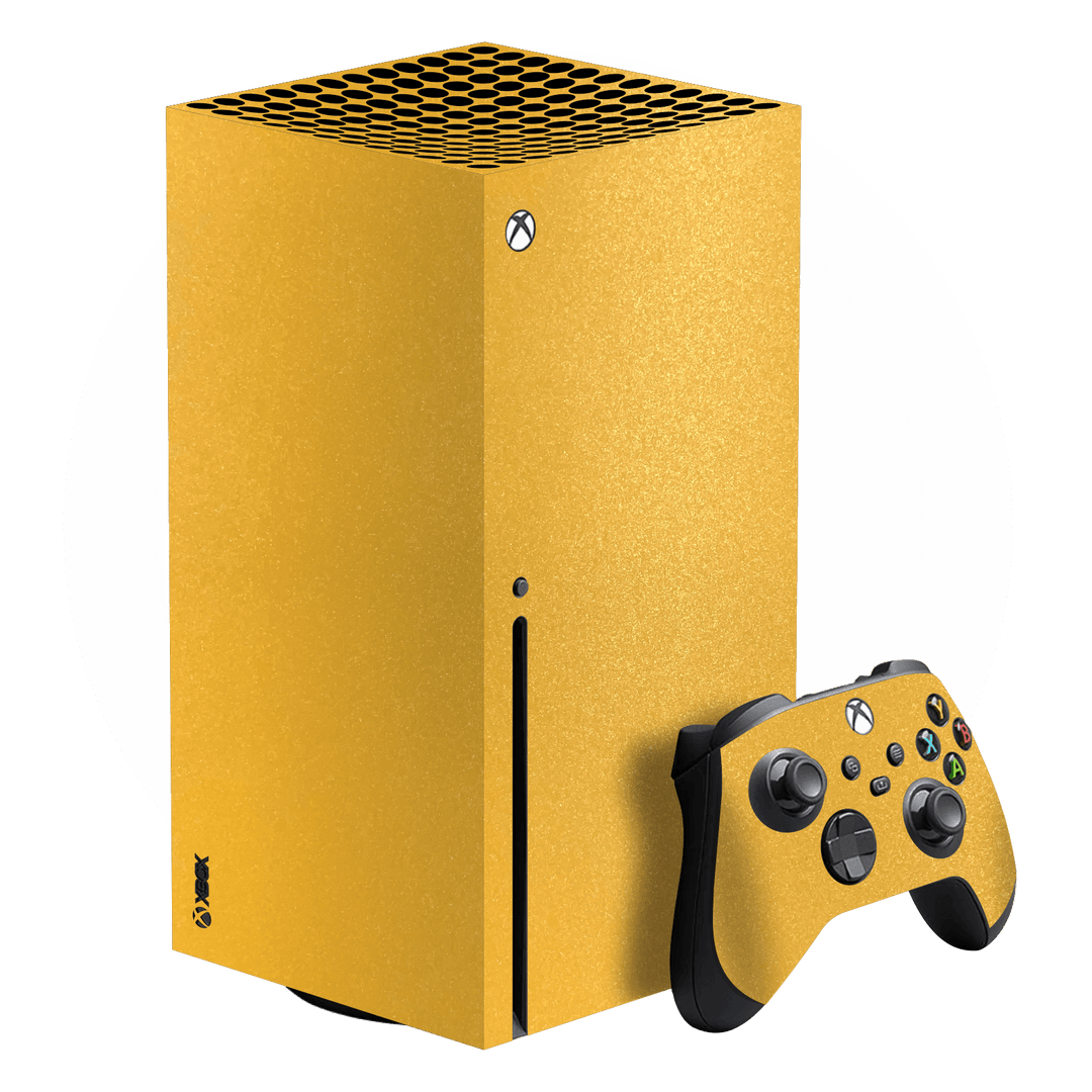 XBOX Series X Yellow Matt Matte Metallic Skin, Wrap, Decal, Protector, Cover by EasySkinz | EasySkinz.com