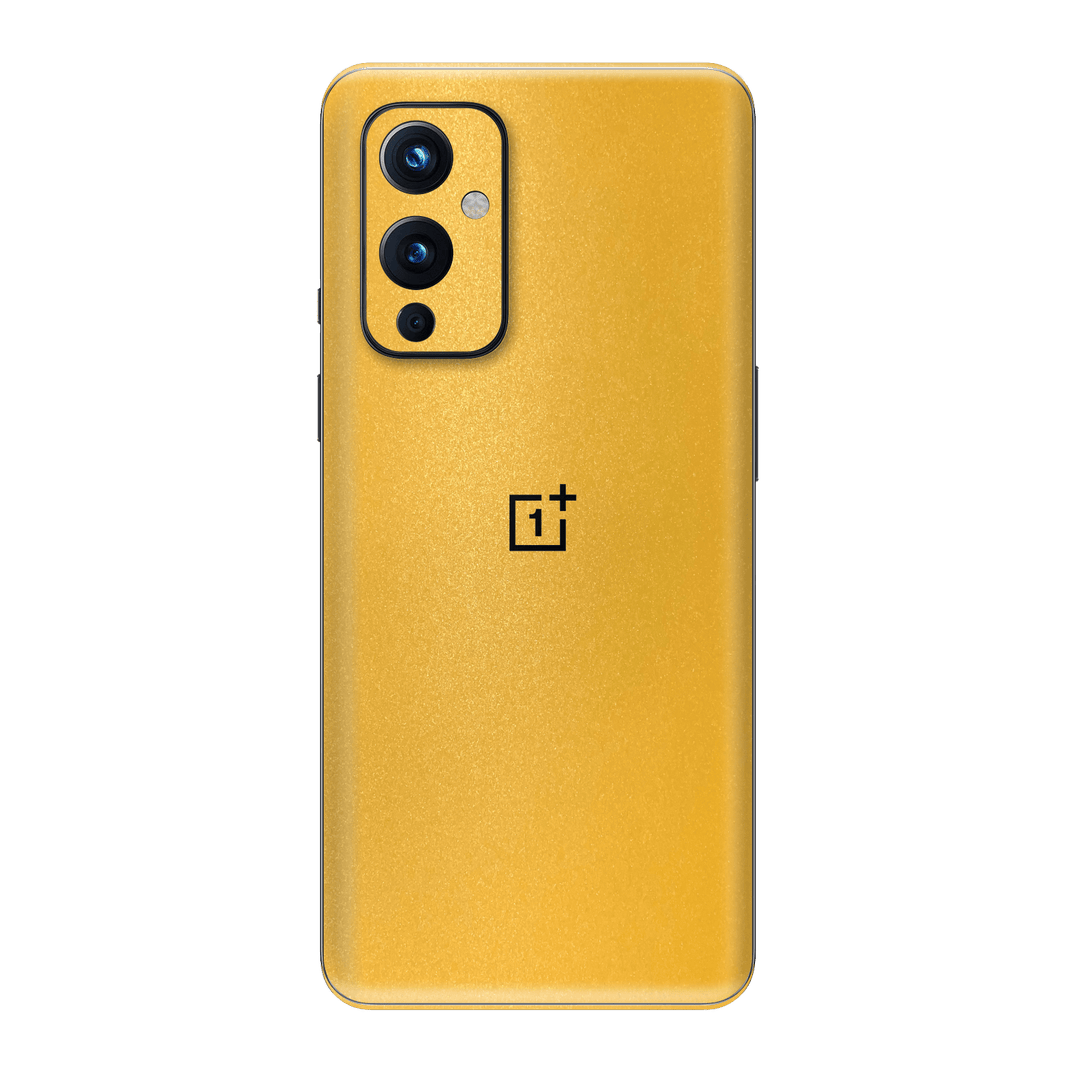 OnePlus 9 Yellow Metallic Matt Matte Skin Wrap Sticker Decal Cover Protector by EasySkinz