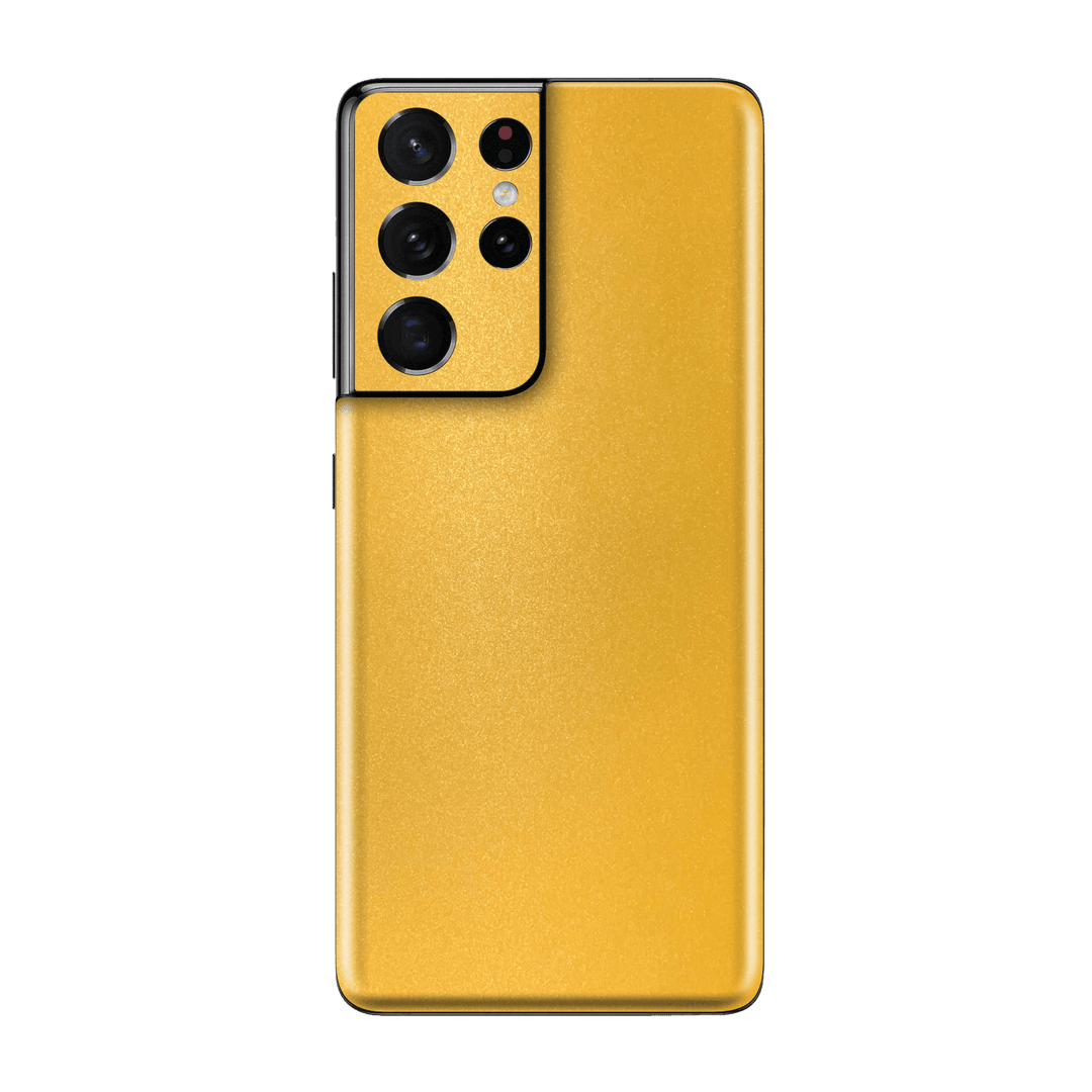 Samsung Galaxy S21 ULTRA YELLOW MATT Metallic Skin, Wrap, Decal