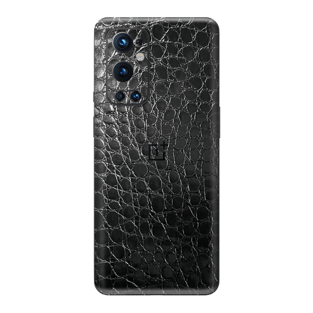 OnePlus 9 PRO Luxuria Black Leather Alligator 3D Textured Skin Wrap Decal Cover Protector by EasySkinz | EasySkinz.com