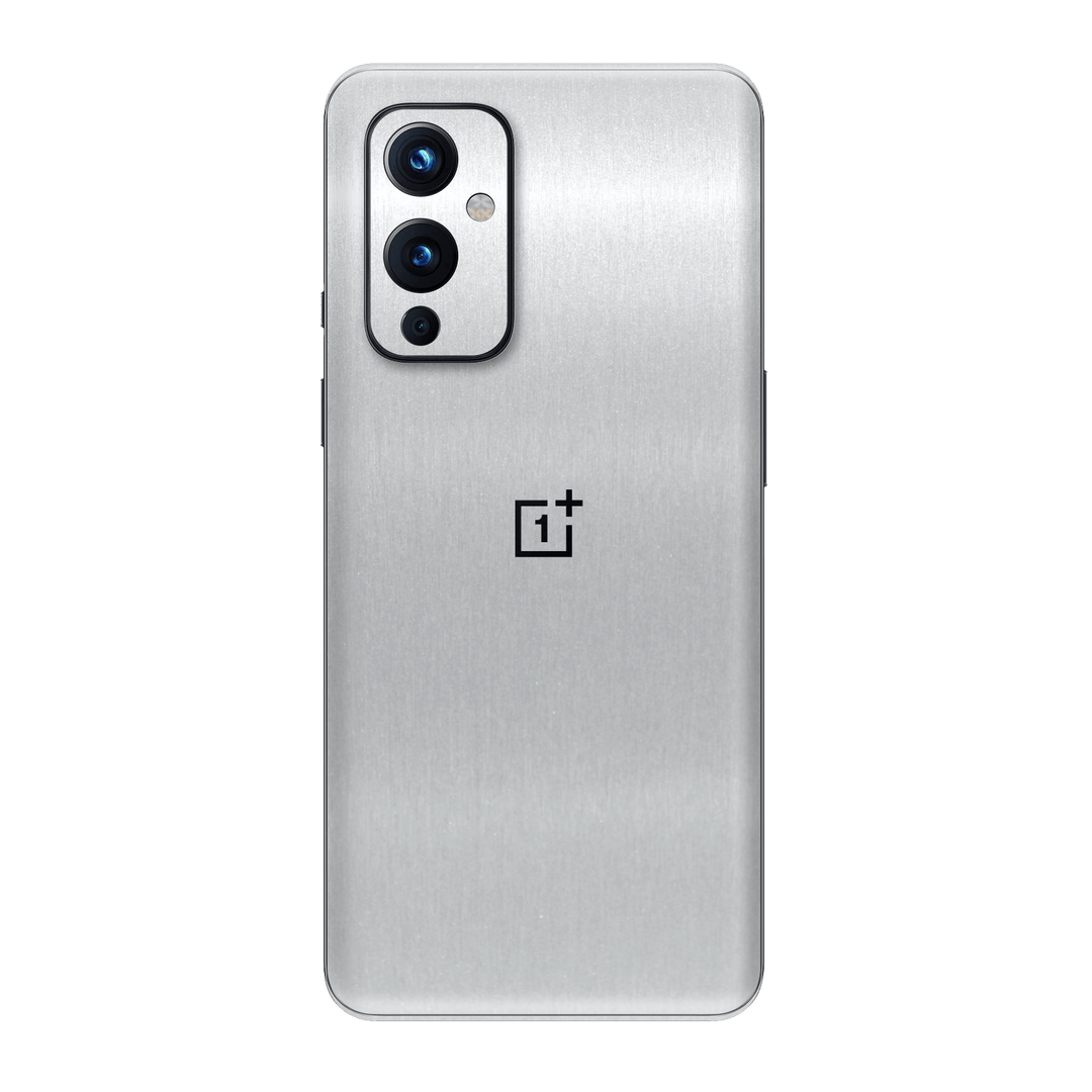 OnePlus 9 Brushed Metal Aluminium Metallic Skin Wrap Sticker Decal Cover Protector by EasySkinz