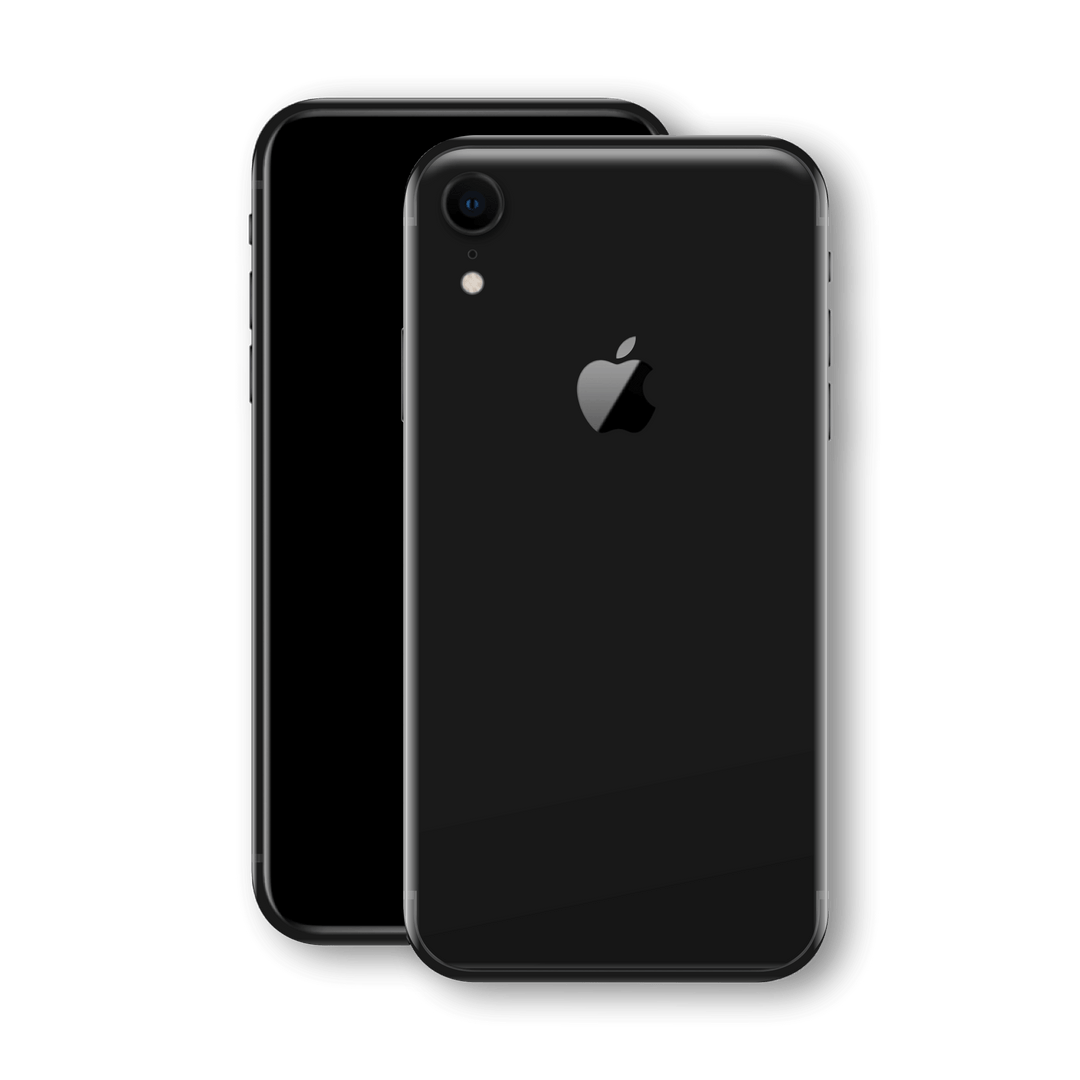 iPhone XR Luxuria JET BLACK High Gloss Finish Skin Wrap Decal Protector | EasySkinz