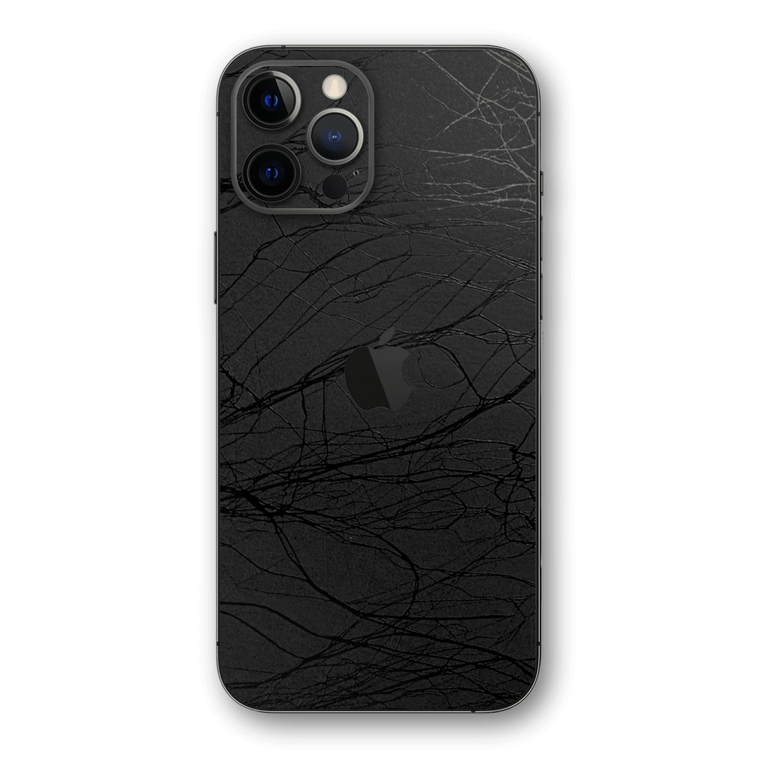 iPhone 12 PRO LUXURIA BLACK WEB Textured Skin - Premium Protective Skin Wrap Sticker Decal Cover by QSKINZ | Qskinz.com