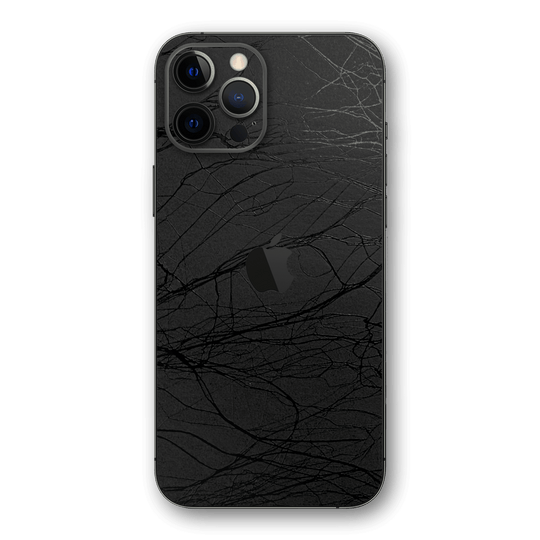 iPhone 12 PRO LUXURIA BLACK WEB Textured Skin - Premium Protective Skin Wrap Sticker Decal Cover by QSKINZ | Qskinz.com