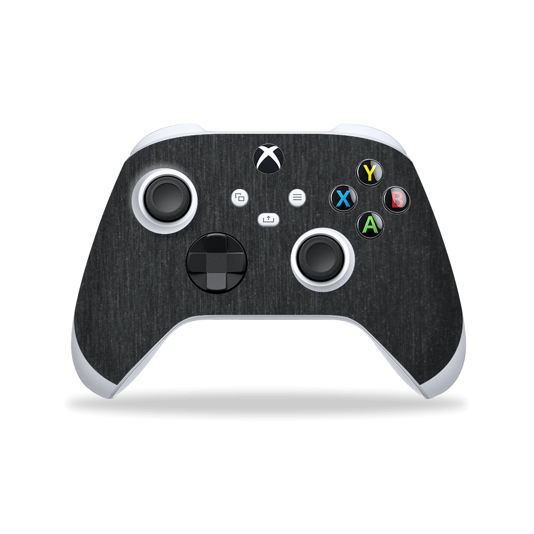 XBOX Series S CONTROLLER Skin - Brushed Metal BLACK Metallic Skin, Wrap, Decal, Protector, Cover by EasySkinz | EasySkinz.com