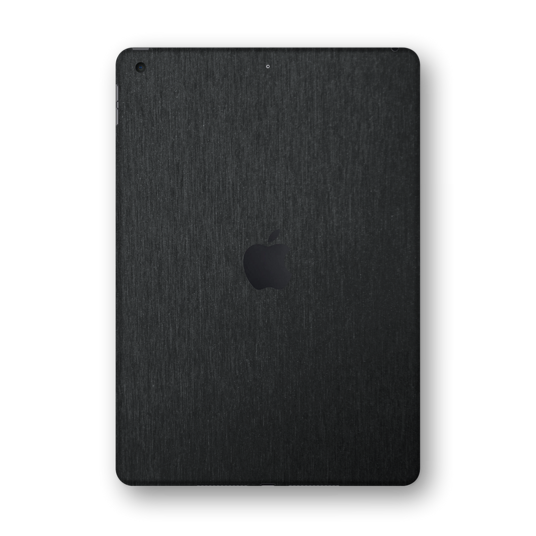 iPad 10.2" (7th Gen, 2019) Brushed Black Metallic Skin Wrap Sticker Decal Cover Protector by EasySkinz