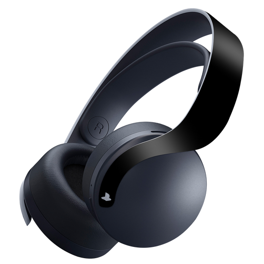 PS5 PlayStation 5 PULSE 3D Wireless Headset Skin - Black Matt Matte Skin Wrap Decal Cover Protector by EasySkinz | EasySkinz.com