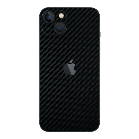 iPhone 14 Plus Black 3D Textured Carbon Fibre Fiber Skin Wrap Sticker Decal Cover Protector by EasySkinz | EasySkinz.com