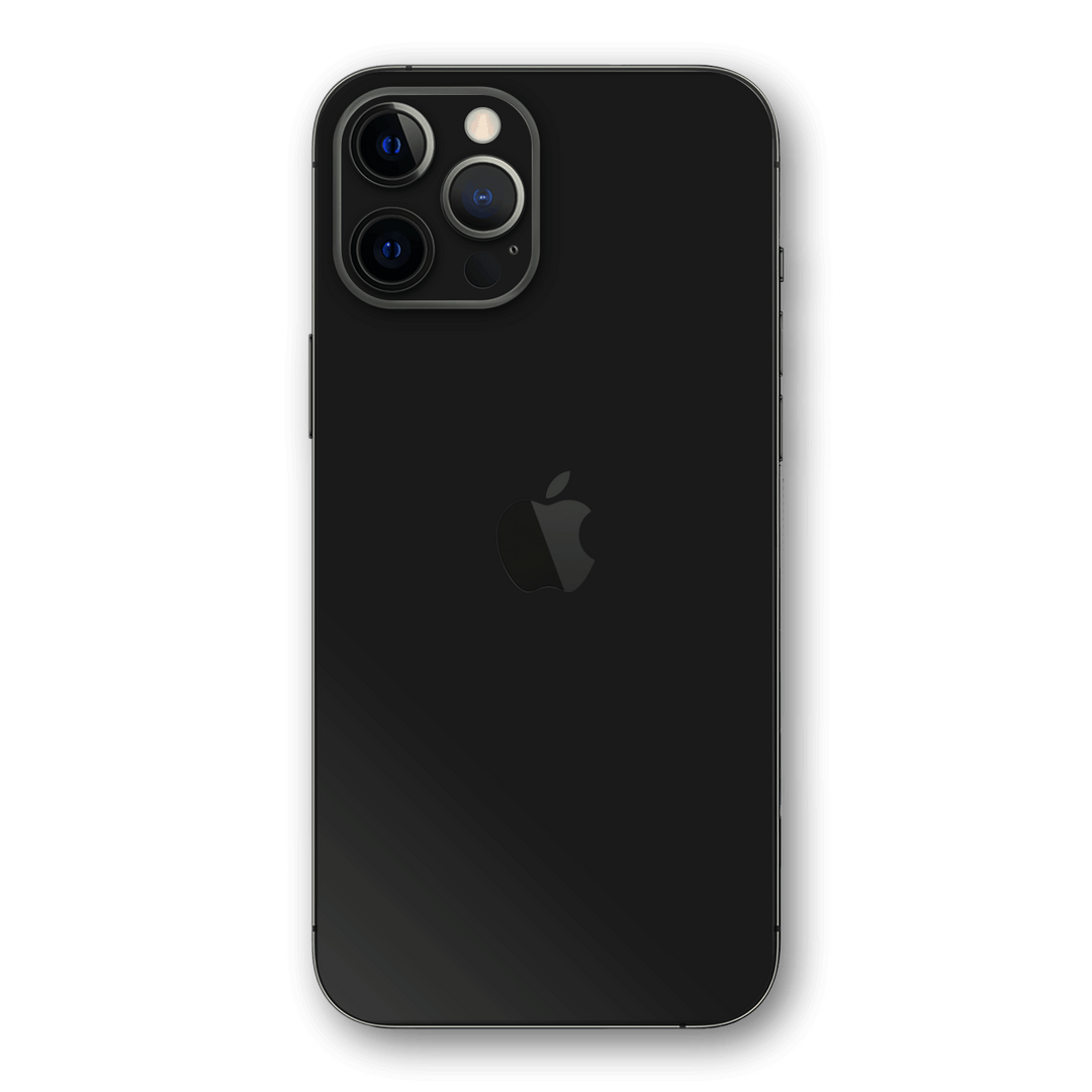 iPhone 12 Pro MAX High Gloss JET BLACK Skin - Premium Protective Skin Wrap Sticker Decal Cover by QSKINZ | Qskinz.com