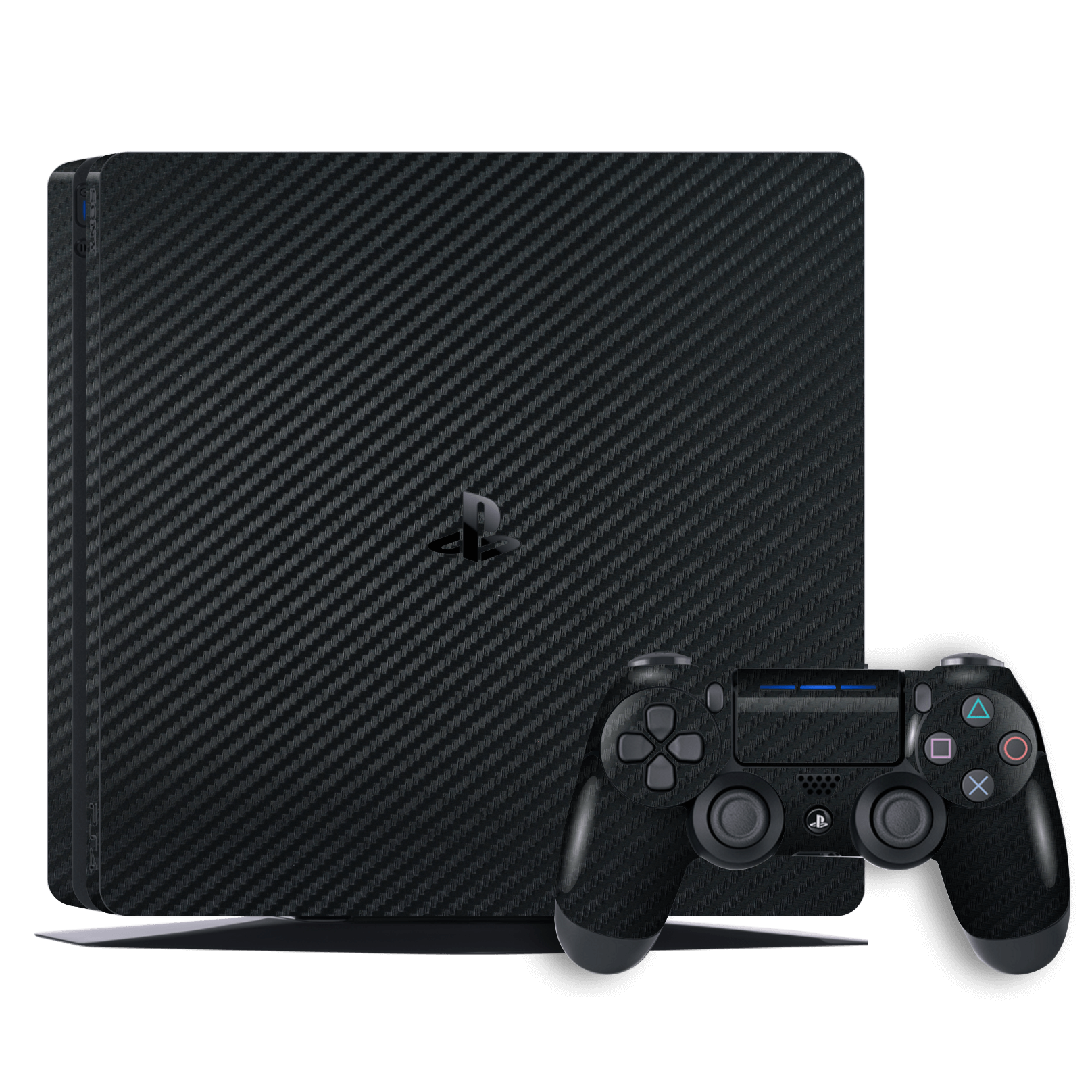 Playstation 4 SLIM 3D Textured CARBON Fibre Skin