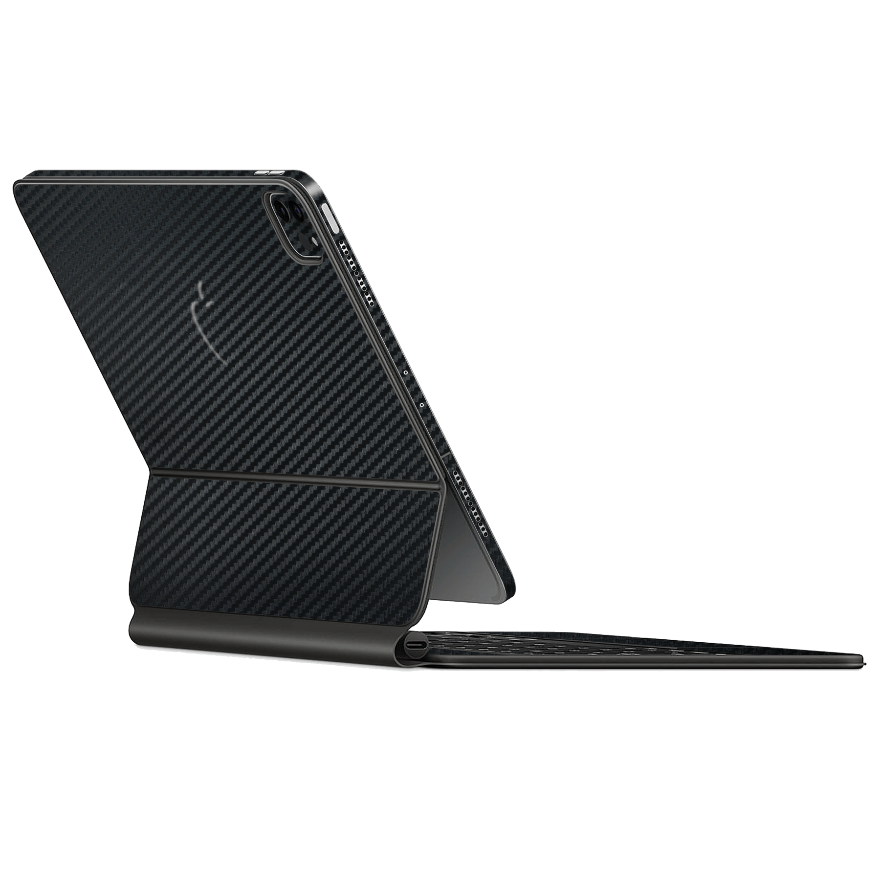 Apple Magic Keyboard for iPad Pro 12.9" (Gen 3-4) Black 3D Textured CARBON Fibre Fiber Skin Wrap Sticker Decal Cover Protector by EasySkinz