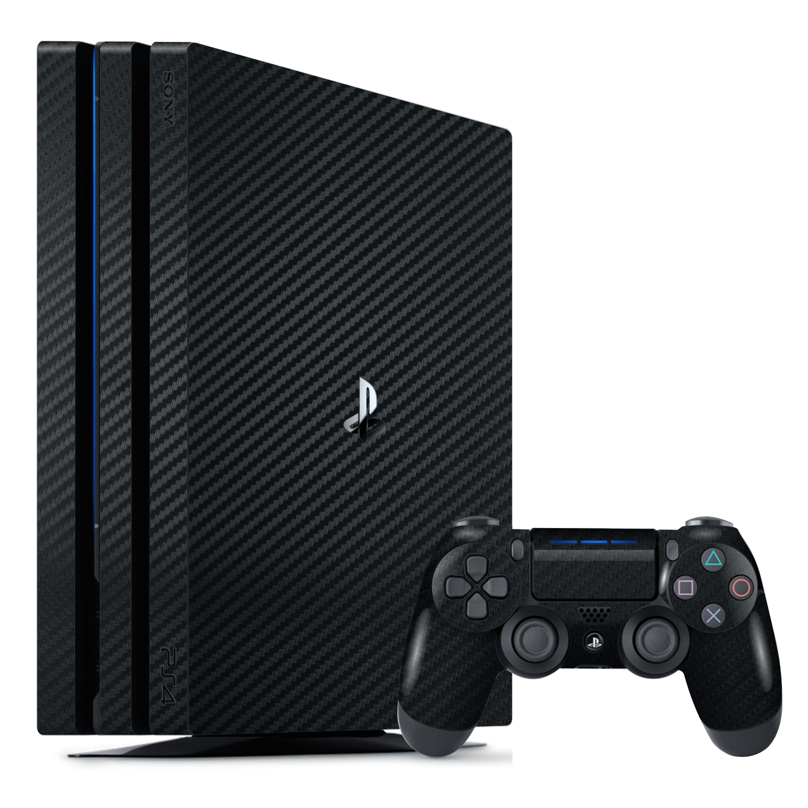 Playstation 4 PRO 3D Textured CARBON Fibre Skin