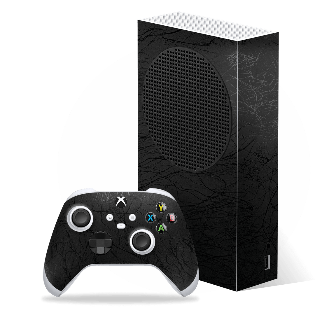 XBOX Series S (2020) Luxuria Black Web Net Mesh Cocoon 3D Textured Skin Wrap Decal Cover Protector by EasySkinz | EasySkinz.com