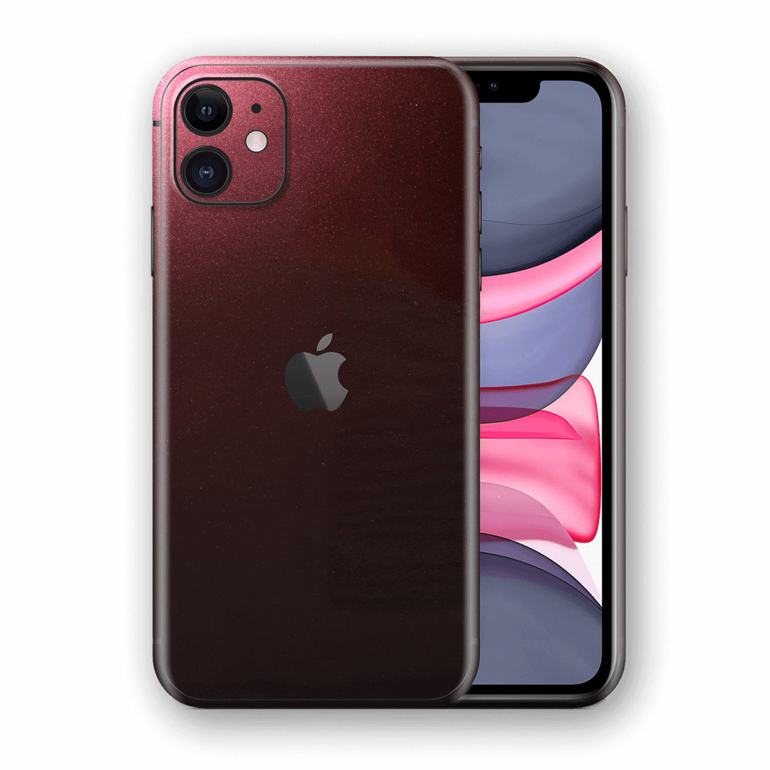 iPhone 11 Glossy Black Rose Metallic Skin, Wrap, Decal, Protector, Cover by EasySkinz | EasySkinz.com