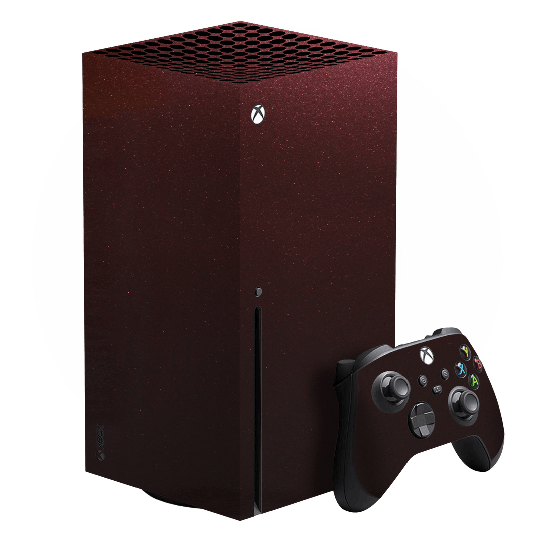 XBOX Series X Glossy Black Rose Metallic Skin, Wrap, Decal, Protector, Cover by EasySkinz | EasySkinz.com