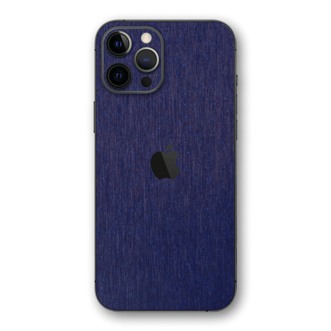 iPhone 12 PRO BRUSHED BLUE Metallic Skin - Premium Protective Skin Wrap Sticker Decal Cover by QSKINZ | Qskinz.com