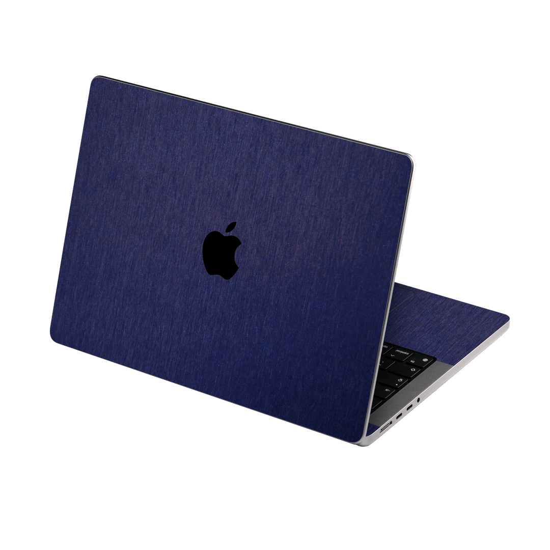 MacBook PRO 14" (2021) Brushed Metal Blue Metallic Skin Wrap Sticker Decal Cover Protector by EasySkinz | EasySkinz.com