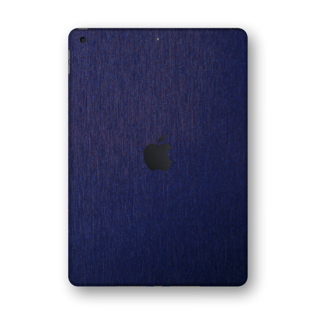 iPad 10.2" (7th Gen, 2019) Brushed Blue Metallic Skin Wrap Sticker Decal Cover Protector by EasySkinz