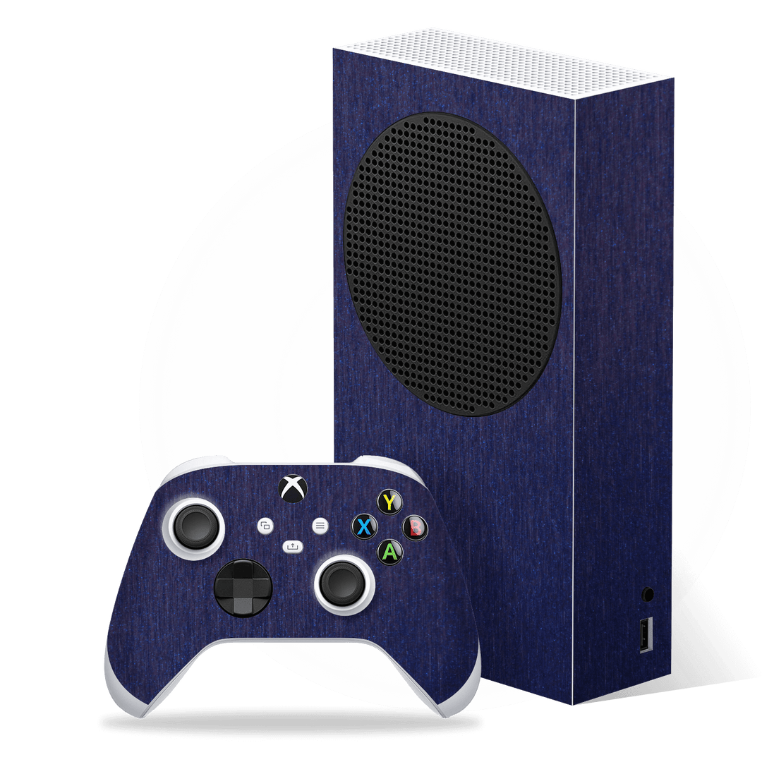 XBOX Series S (2020) Brushed Metal Blue Metallic Skin, Wrap, Decal, Protector, Cover by EasySkinz | EasySkinz.com