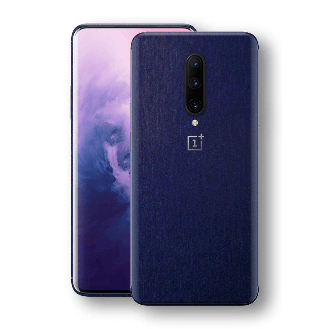 OnePlus 7 PRO Brushed Blue Metallic Metal Skin, Decal, Wrap, Protector, Cover by EasySkinz | EasySkinz.com