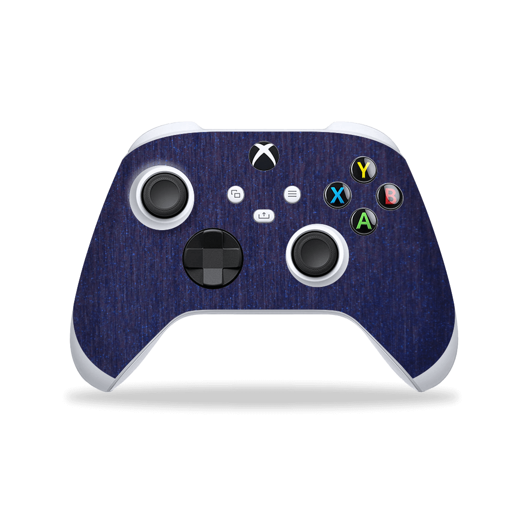 XBOX Series S CONTROLLER Skin - Brushed Metal Blue Metallic Skin, Wrap, Decal, Protector, Cover by EasySkinz | EasySkinz.com