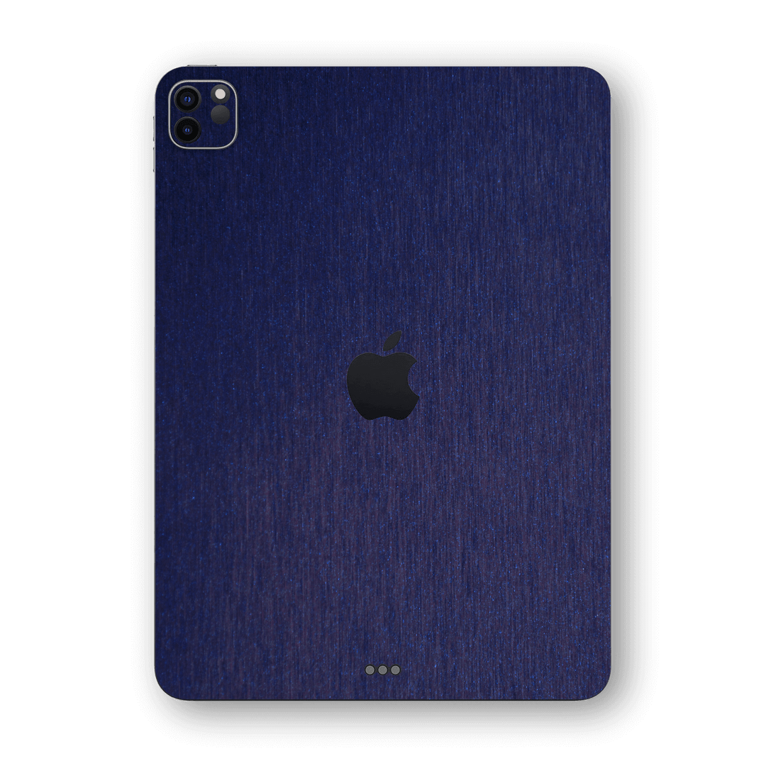 iPad PRO 11-inch 2021 Brushed Metal Blue Metallic Skin Wrap Sticker Decal Cover Protector by EasySkinz | EasySkinz.com