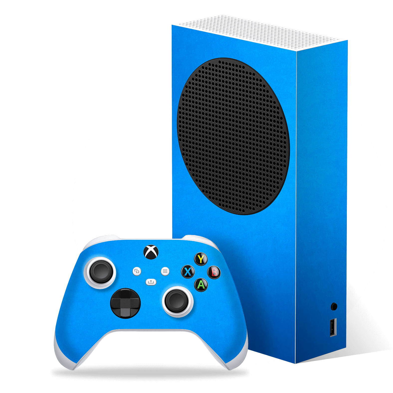 XBOX Series S Satin Blue Metallic Skin Wrap Decal Protector Cover by EasySkinz | EasySkinz.com