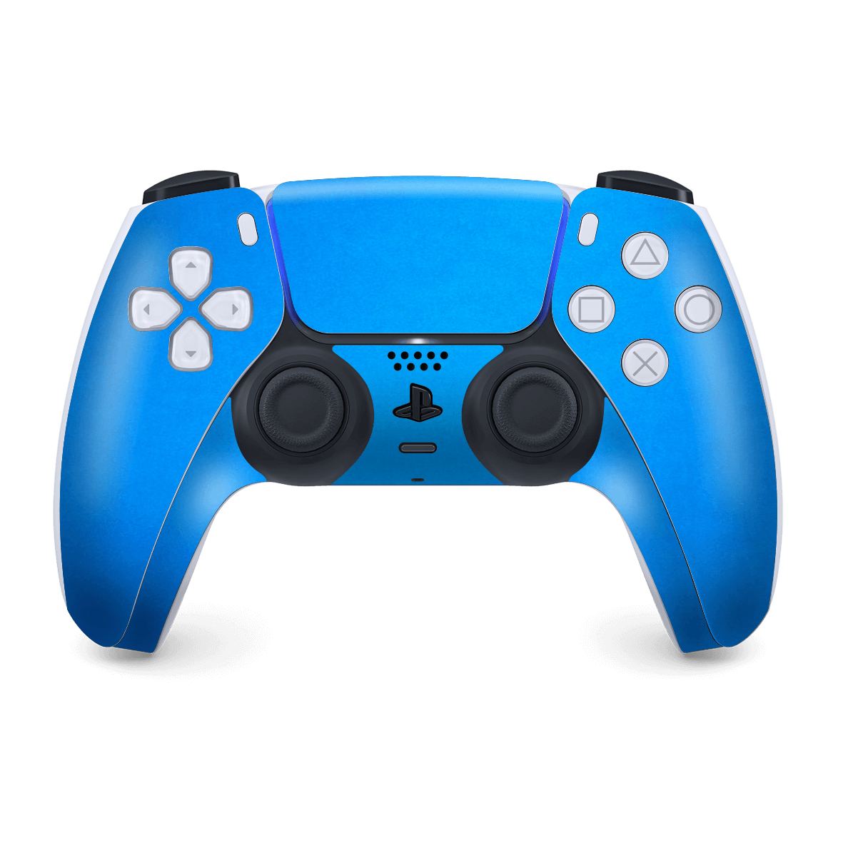 PS5 Playstation 5 DualSense Wireless Controller Skin - Satin Blue Metallic Matt Matte Skin Wrap Decal Cover Protector by EasySkinz | EasySkinz.com