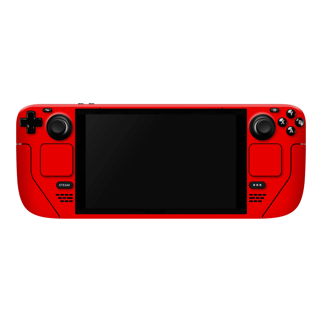 Steam Deck Gloss Glossy Bright Red Skin Wrap Sticker Decal Cover Protector by EasySkinz | EasySkinz.com