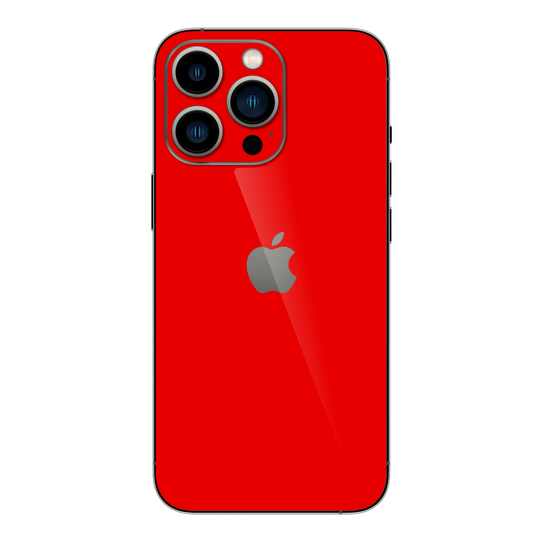 iPhone 14 PRO GLOSSY Bright Red Skin - Premium Protective Skin Wrap Sticker Decal Cover by QSKINZ | Qskinz.com