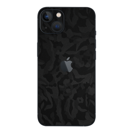 iPhone 13 Luxuria Black 3D Textured Camo Camouflage Skin Wrap Sticker Decal Cover Protector by EasySkinz