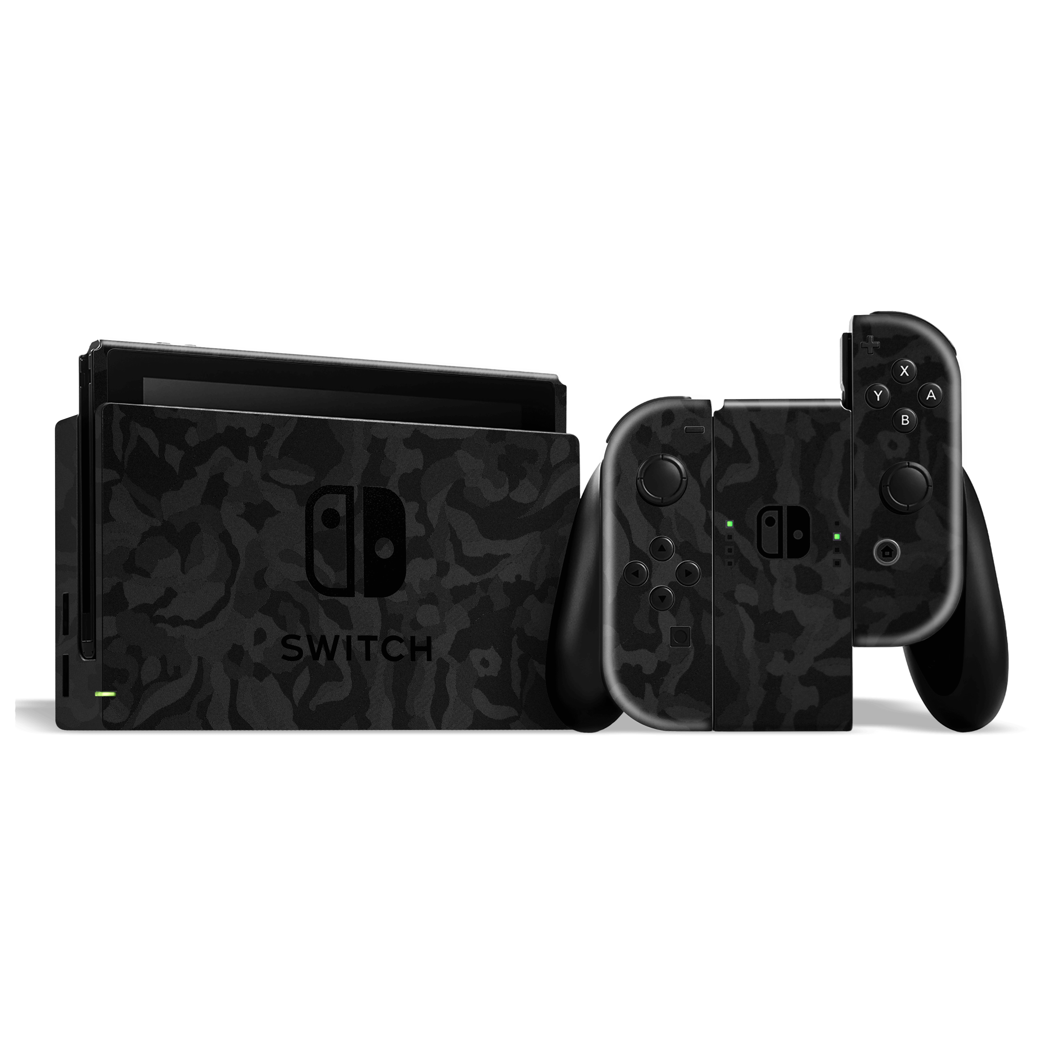 Nintendo SWITCH BLACK CAMO 3D TEXTURED Skin