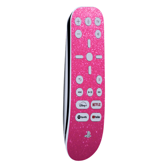 PS5 Playstation 5 Media Remote Skin - Diamond Candy Magenta Shimmering Sparkling Glitter Skin Wrap Decal Cover Protector by EasySkinz | EasySkinz.com
