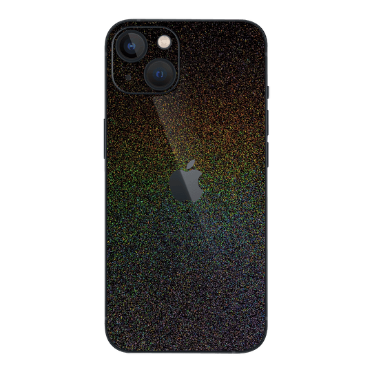 iPhone 13 GALAXY Black Milky Way Rainbow Sparkling Metallic Gloss Finish Skin Wrap Sticker Decal Cover Protector by EasySkinz